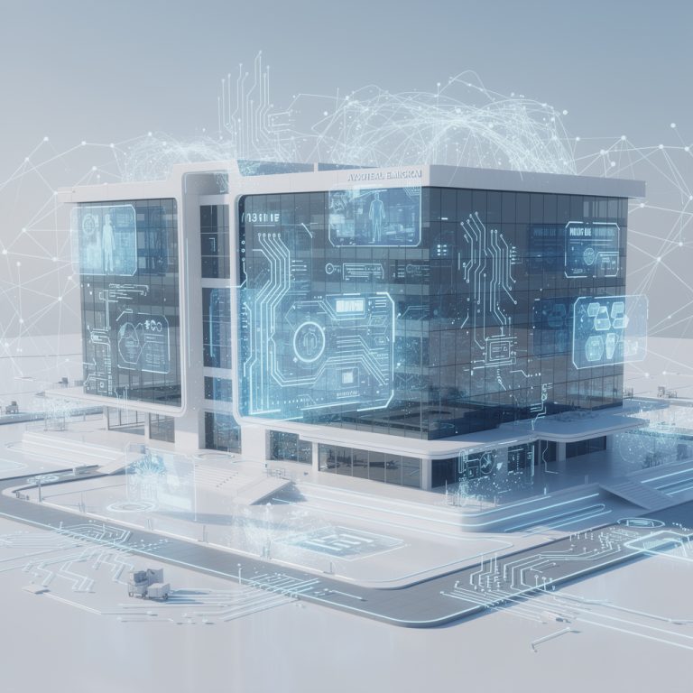 Conceito de hospital inteligente com inteligência artificial