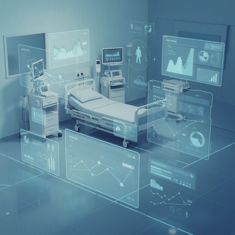 Ilustração conceitual sobre a nova fase da inteligência artificial na saúde com apoio à decisão clínica